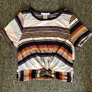 Colorful Striped Crop Top